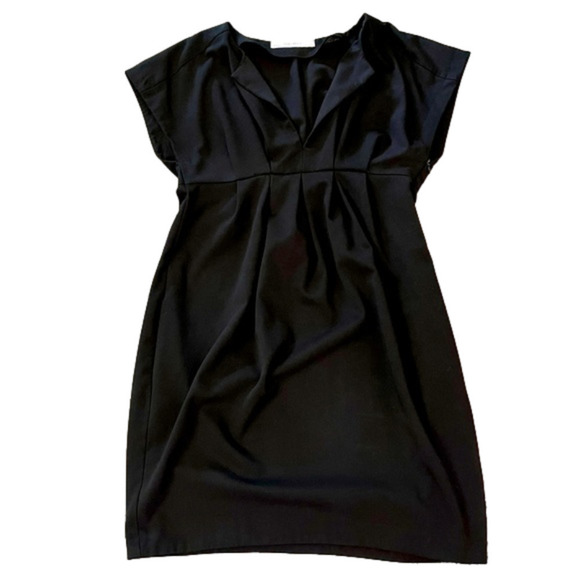 ZARA Little Black Dress Short Sleeve Tulip Dress, Shift Mini Dress Size M - Picture 1 of 5